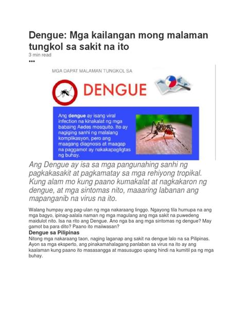 Sino sino ang naaperktohan dengvaxia sakit na dengue